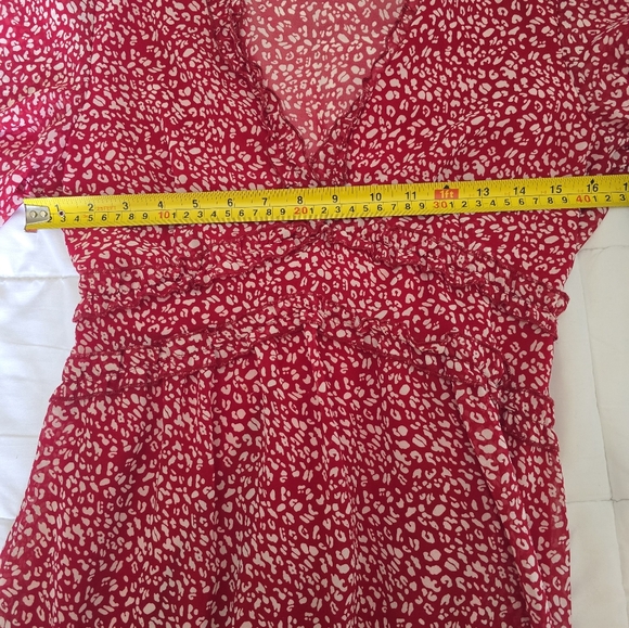 Melody Red and White Capri Midi Dress NWT - Picture 15 of 16